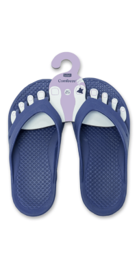 Pair of rubberized purple sandles